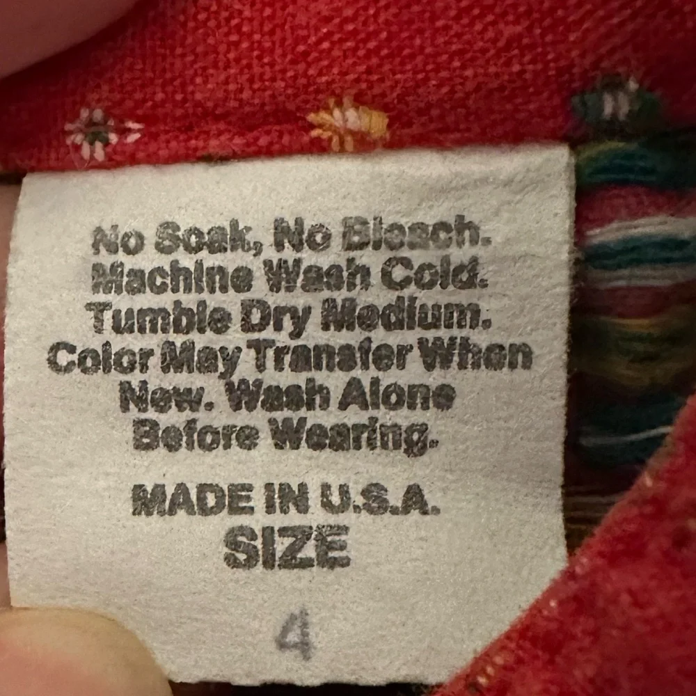 Vintage OshKosh May Flower Overall Jumper Made In USA Rare!